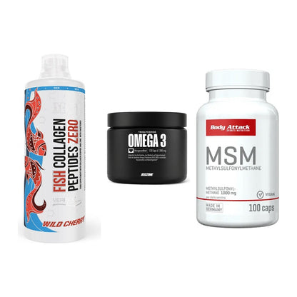 Gelenk-Set: MST Fish Collagen + Big Zone Omega 3 + Body Attack MSM – alle enthaltenen Artikel