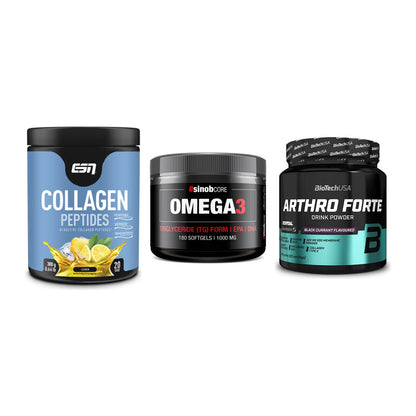 Gelenk-Set: ESN Collagen + Sinob Omega 3 180 + BioTech Arthro – alle enthaltenen Artikel