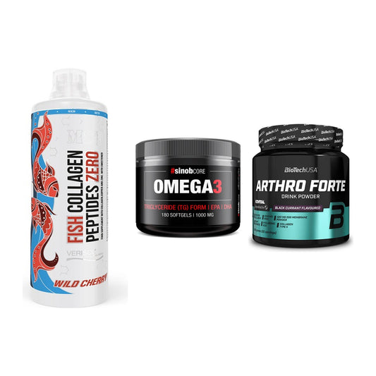Gelenk-Set: MST Fish Collagen + Sinob Omega 3 180 + BioTech Arthro – alle enthaltenen Artikel
