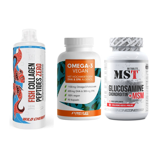 Gelenk-Set: MST Fish Collagen + ProFuel Omega 3 + MST Glucosamine – alle enthaltenen Artikel