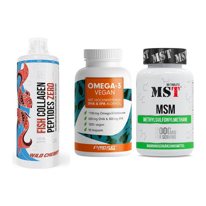 Gelenk-Set: MST Fish Collagen + ProFuel Omega 3 + MST MSM 2000 / – alle enthaltenen Artikel