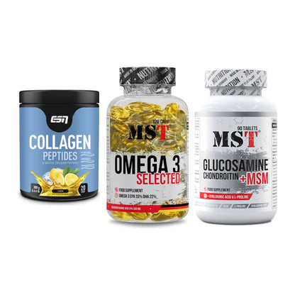 Gelenk-Set: ESN Collagen + MST Omega 3 + MST Glucosamine – alle enthaltenen Artikel
