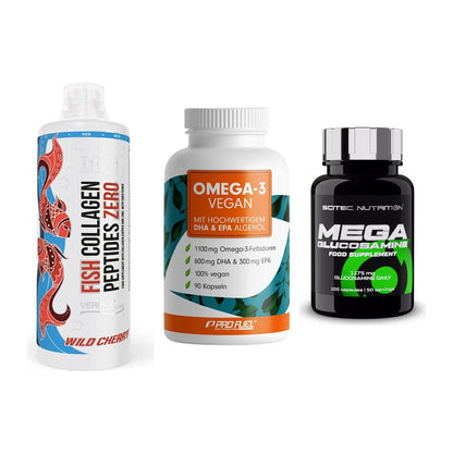 Gelenk-Set: MST Fish Collagen + ProFuel Omega 3 + Scitec Mega – alle enthaltenen Artikel