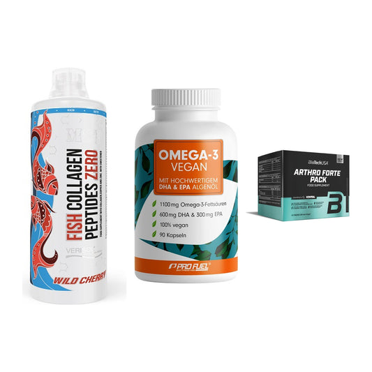 Gelenk-Set: MST Fish Collagen + ProFuel Omega 3 + BioTech Arthro – alle enthaltenen Artikel