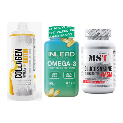 Gelenk-Set: MST Collagen + INLEAD Omega-3 + MST Glucosamine – alle enthaltenen Artikel