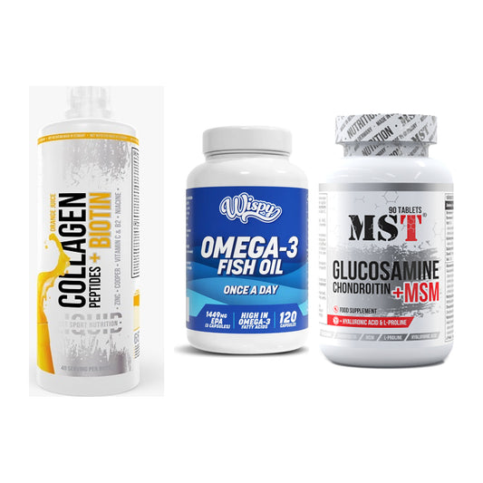 Gelenk-Set: MST Collagen + Wispy Omega 3 + MST Glucosamine – alle enthaltenen Artikel