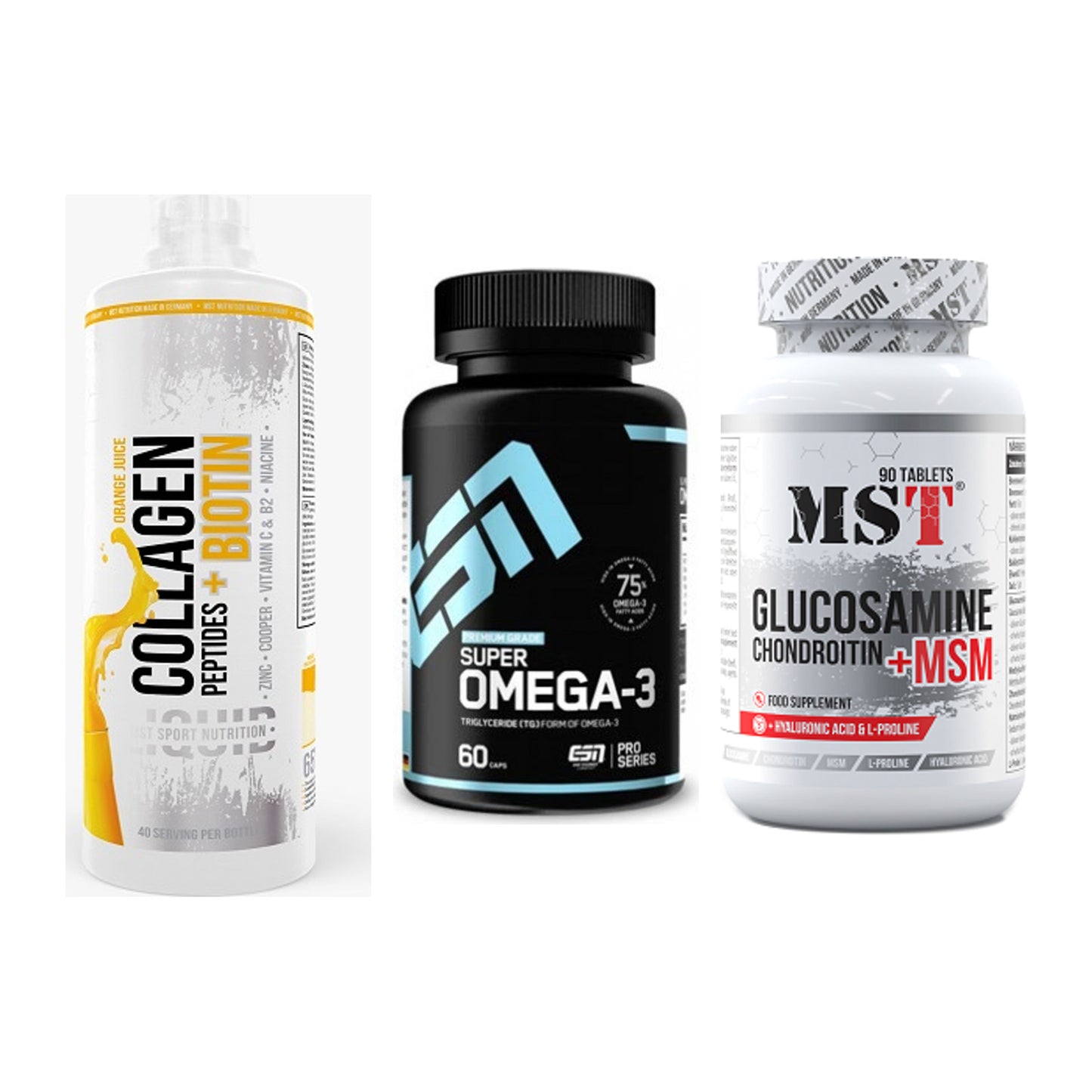 Gelenk-Set: MST Collagen + ESN Omega 3 + MST Glucosamine – alle enthaltenen Artikel