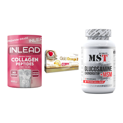 Gelenk-Set: INLEAD Collagen + Olimp Omega 3 + MST Glucosamine – alle enthaltenen Artikel