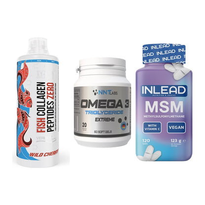 Gelenk-Set: MST Fish Collagen + NNT Omega 3 + INLEAD MSM – alle enthaltenen Artikel