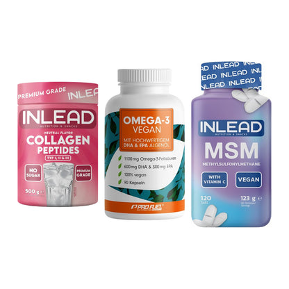 Gelenk-Set: INLEAD Collagen + ProFuel Omega 3 + INLEAD MSM – alle enthaltenen Artikel