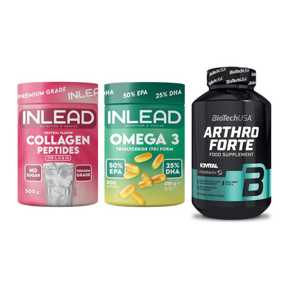 Gelenk-Set: INLEAD Collagen + INLEAD Omega-3 + BioTech Arthro – alle enthaltenen Artikel