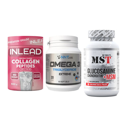 Gelenk-Set: INLEAD Collagen + NNT Omega 3 + MST Glucosamine – alle enthaltenen Artikel