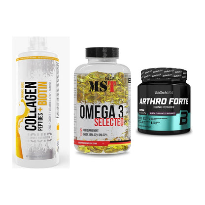 Gelenk-Set: MST Collagen + MST Omega 3 + BioTech Arthro – alle enthaltenen Artikel
