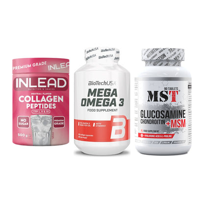 Gelenk-Set: INLEAD Collagen + BioTech Mega + MST Glucosamine – alle enthaltenen Artikel