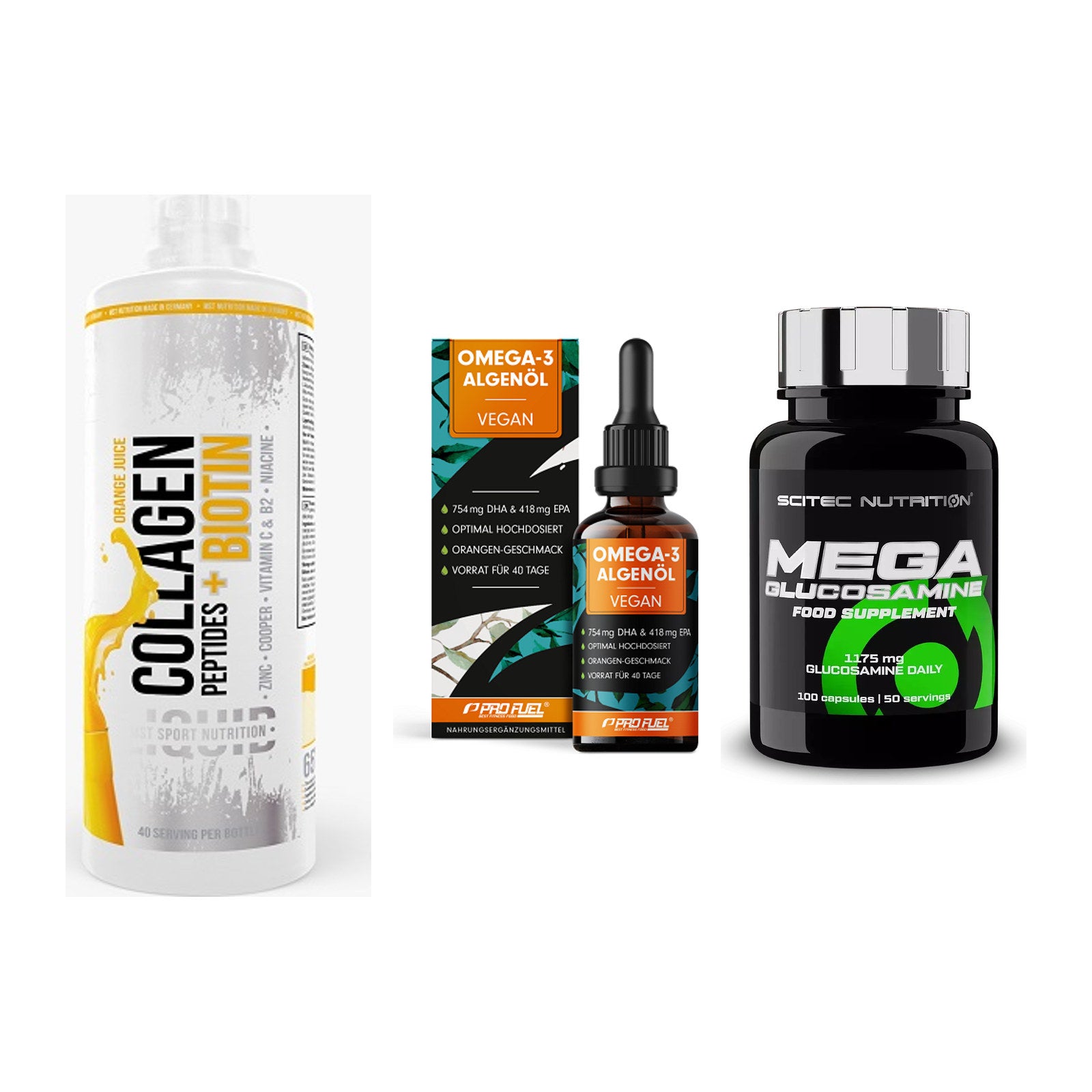 Gelenk-Set: MST Collagen + ProFuel Omega 3 + Scitec Mega – alle enthaltenen Artikel