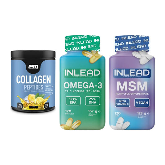 Gelenk-Set: ESN Collagen + INLEAD Omega-3 + INLEAD MSM – alle enthaltenen Artikel