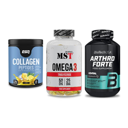 Gelenk-Set: ESN Collagen + MST Omega 3 + BioTech Arthro – alle enthaltenen Artikel