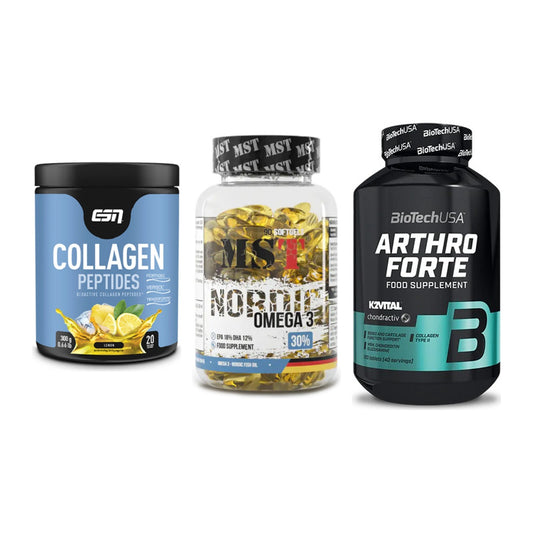Gelenk-Set: ESN Collagen + MST Omega 3 + BioTech Arthro – alle enthaltenen Artikel