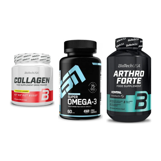 Gelenk-Set: BioTech Collagen + ESN Omega 3 + BioTech Arthro – alle enthaltenen Artikel
