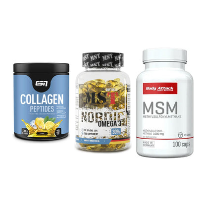 Gelenk-Set: ESN Collagen + MST Omega 3 + Body Attack MSM – alle enthaltenen Artikel