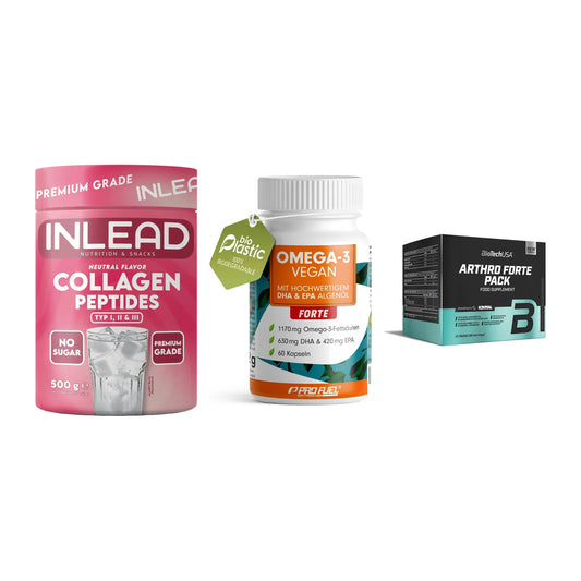 Gelenk-Set: INLEAD Collagen + ProFuel Omega 3 + BioTech Arthro – alle enthaltenen Artikel