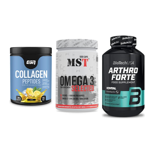 Gelenk-Set: ESN Collagen + MST Omega 3 + BioTech Arthro – alle enthaltenen Artikel