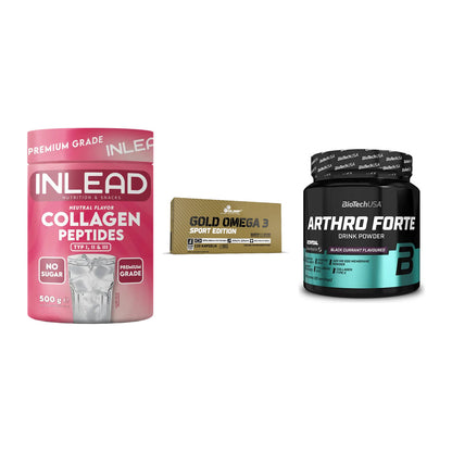 Gelenk-Set: INLEAD Collagen + Olimp Omega 3 + BioTech Arthro – alle enthaltenen Artikel