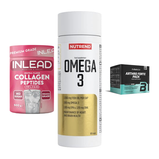 Gelenk-Set: INLEAD Collagen + Nutrend Omega 3 + BioTech Arthro – alle enthaltenen Artikel