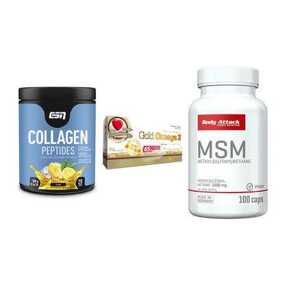 Gelenk-Set: ESN Collagen + Olimp Omega 3 + Body Attack MSM – alle enthaltenen Artikel
