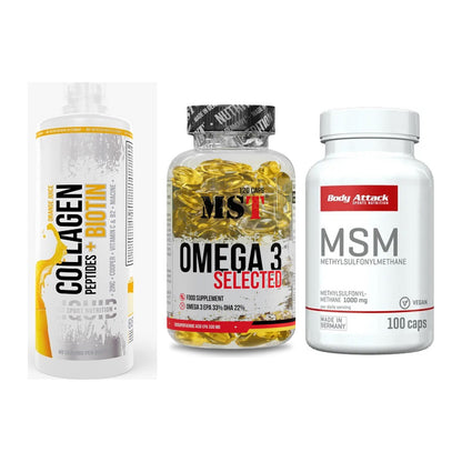 Gelenk-Set: MST Collagen + MST Omega 3 + Body Attack MSM – alle enthaltenen Artikel