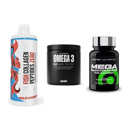 Gelenk-Set: MST Fish Collagen + Big Zone Omega 3 + Scitec Mega – alle enthaltenen Artikel