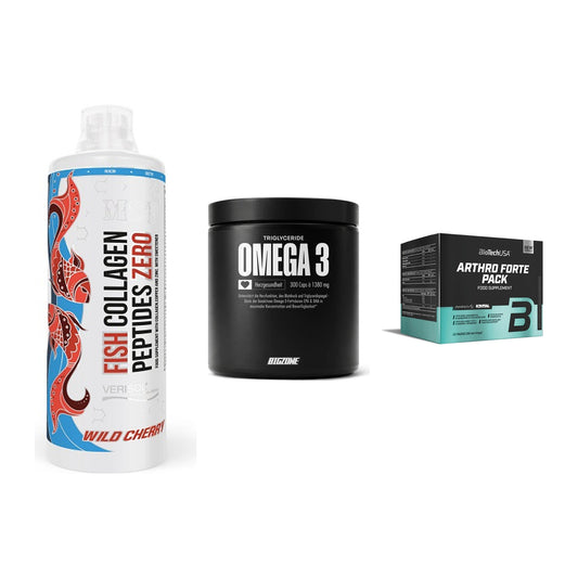 Gelenk-Set: MST Fish Collagen + Big Zone Omega 3 + BioTech Arthro – alle enthaltenen Artikel