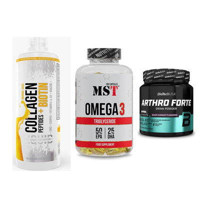 Gelenk-Set: MST Collagen + MST Omega 3 + BioTech Arthro – alle enthaltenen Artikel