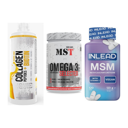 Gelenk-Set: MST Collagen + MST Omega 3 + INLEAD MSM – alle enthaltenen Artikel