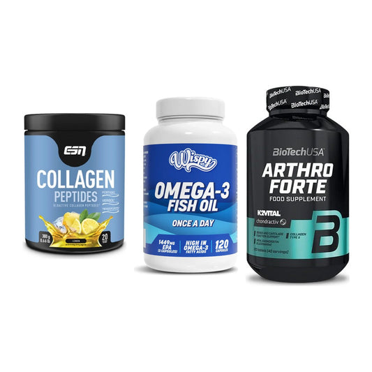 Gelenk-Set: ESN Collagen + Wispy Omega 3 + BioTech Arthro – alle enthaltenen Artikel