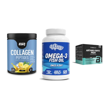 Gelenk-Set: ESN Collagen + Wispy Omega 3 + BioTech Arthro – alle enthaltenen Artikel