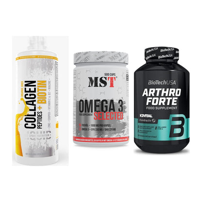 Gelenk-Set: MST Collagen + MST Omega 3 + BioTech Arthro – alle enthaltenen Artikel