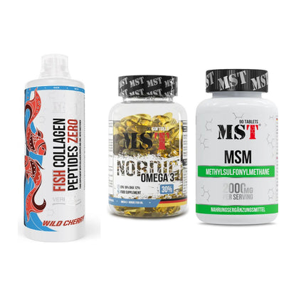 Gelenk-Set: MST Fish Collagen + MST Omega 3 + MST MSM 2000 / – alle enthaltenen Artikel
