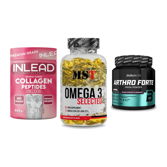 Gelenk-Set: INLEAD Collagen + MST Omega 3 + BioTech Arthro – alle enthaltenen Artikel