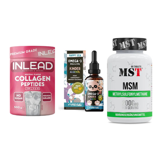 Gelenk-Set: INLEAD Collagen + ProFuel OMEGA-3 + MST MSM 2000 / – alle enthaltenen Artikel
