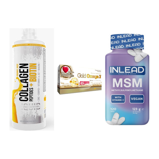 Gelenk-Set: MST Collagen + Olimp Omega 3 + INLEAD MSM – alle enthaltenen Artikel
