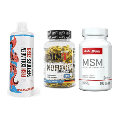 Gelenk-Set: MST Fish Collagen + MST Omega 3 + Body Attack MSM – alle enthaltenen Artikel