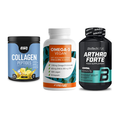 Gelenk-Set: ESN Collagen + ProFuel Omega 3 + BioTech Arthro – alle enthaltenen Artikel