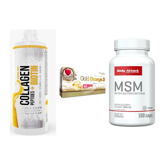 Gelenk-Set: MST Collagen + Olimp Omega 3 + Body Attack MSM – alle enthaltenen Artikel