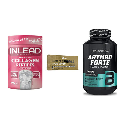 Gelenk-Set: INLEAD Collagen + Olimp Omega 3 + BioTech Arthro – alle enthaltenen Artikel