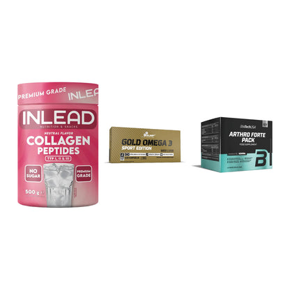 Gelenk-Set: INLEAD Collagen + Olimp Omega 3 + BioTech Arthro – alle enthaltenen Artikel