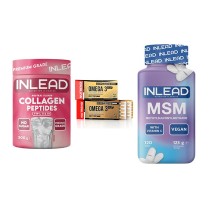 Gelenk-Set: INLEAD Collagen + Nutrend Omega 3 + INLEAD MSM – alle enthaltenen Artikel