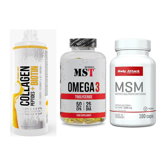 Gelenk-Set: MST Collagen + MST Omega 3 + Body Attack MSM – alle enthaltenen Artikel