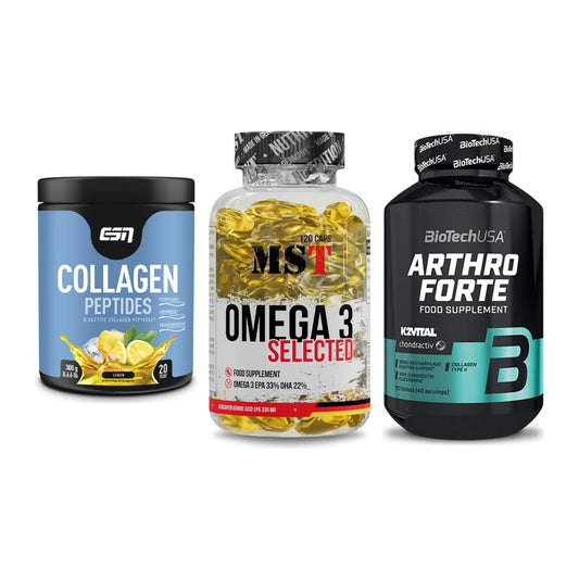 Gelenk-Set: ESN Collagen + MST Omega 3 + BioTech Arthro – alle enthaltenen Artikel
