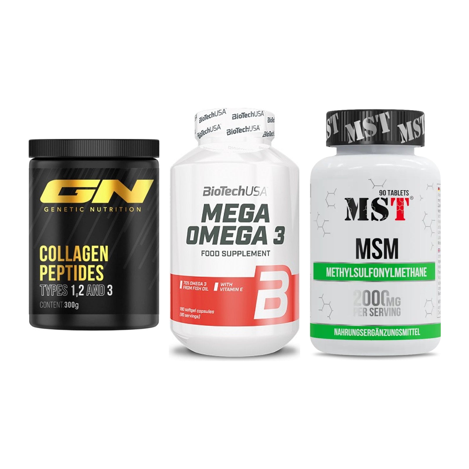 Gelenk-Set: GN Peptan + BioTech Mega + MST MSM 2000 / – alle enthaltenen Artikel